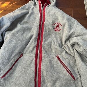 Reversible Gray and Red Alabama crimson tide Hoodie